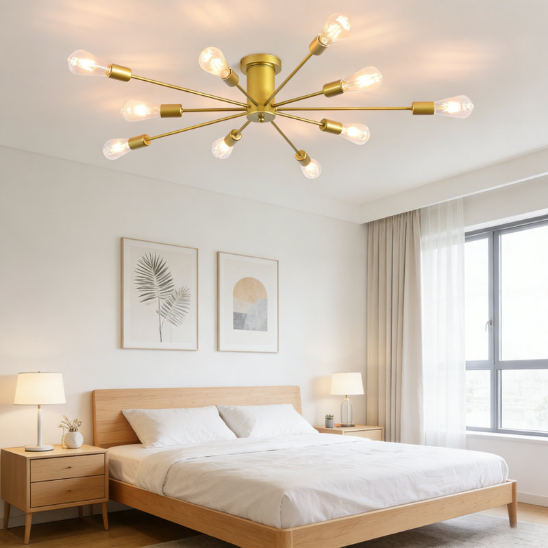 Orren Ellis Lorise 10 - Light Sputnik Sphere Chandelier & Reviews